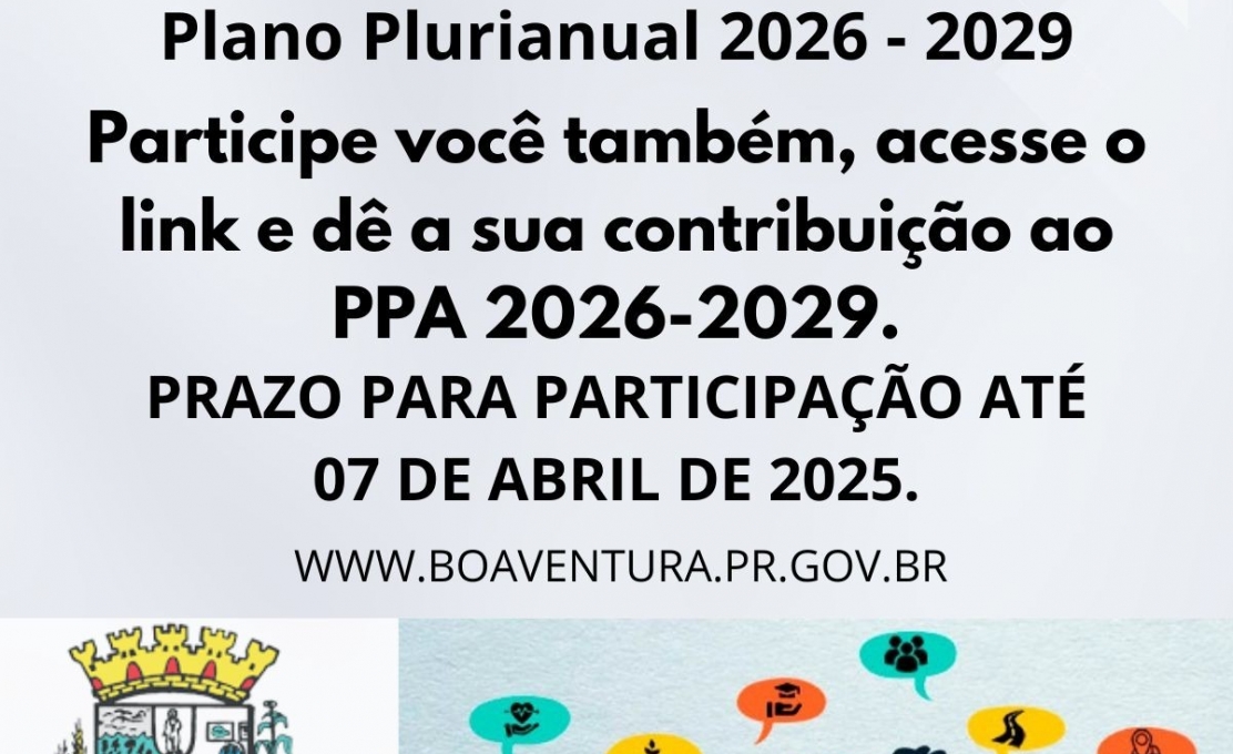 CONSULTA PÚBLICA: PPA 2026/2029
