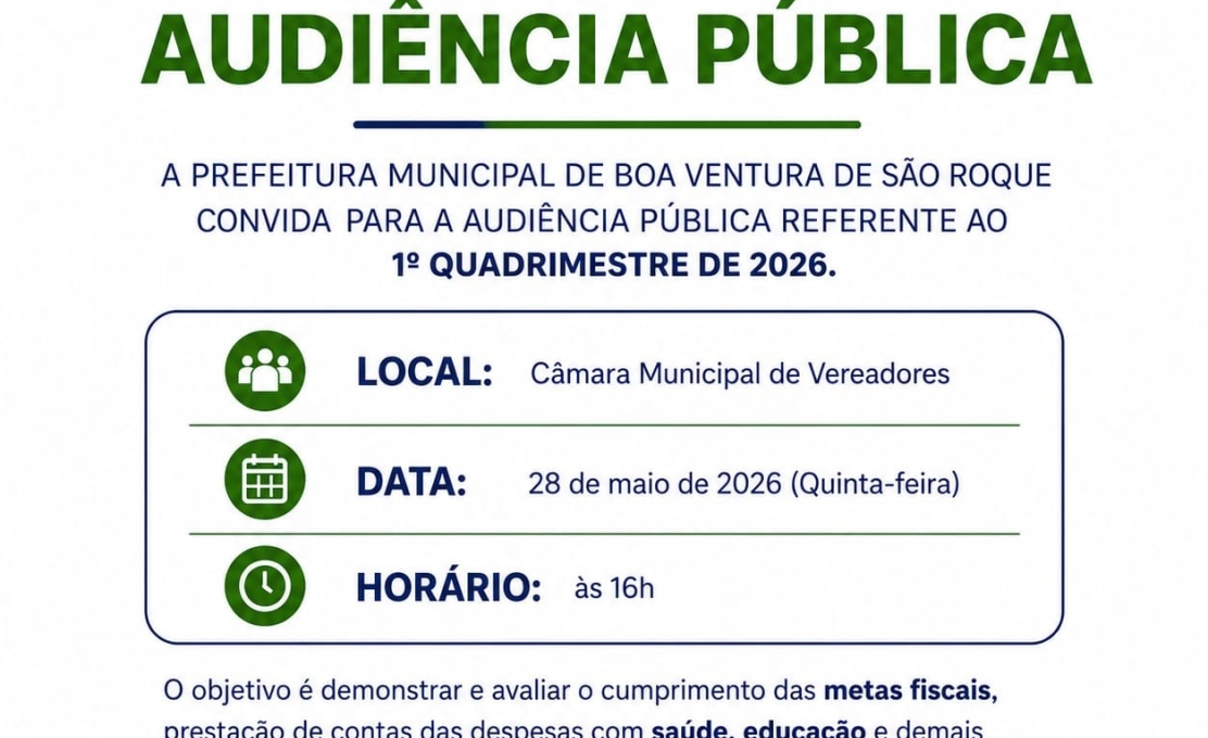 CONVITE AUDIÊNCIA PÚBLICA