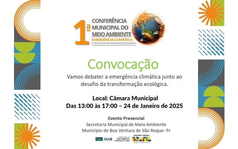1ª CONFERENCIA MUNICIPAL DO MEIO AMBIENTE