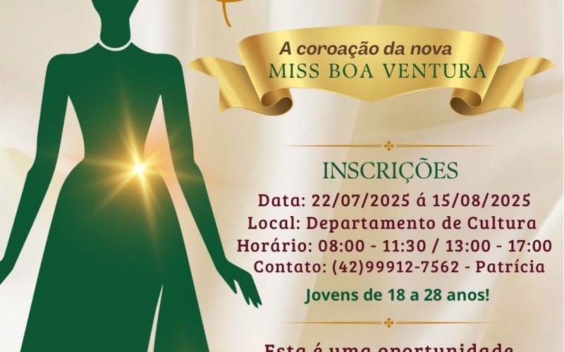 Concurso Miss Ventura e Princesas - INSCRIÇÕES ABERTAS