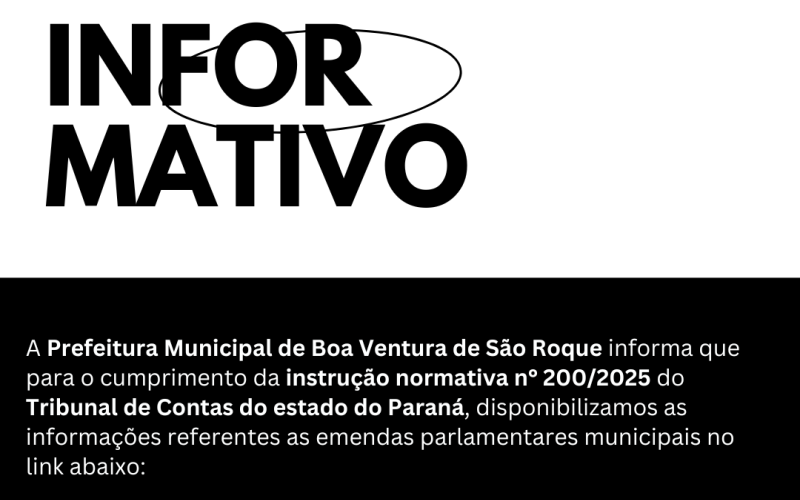 INFORMATIVO - INSTRUÇÃO NORMATIVA N°200/2025