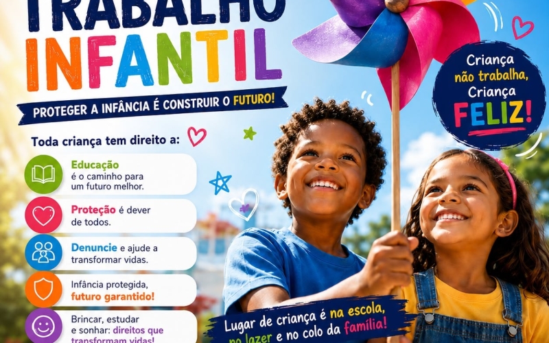 12 DE JUNHO - DIA MUNDIAL DO COMBATE AO TRABALHO INFANTIL